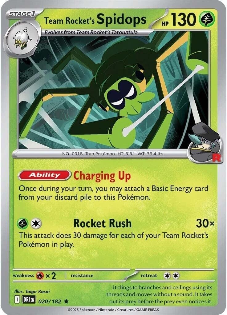 Team Rocket's Spidops (020/182) (Deck Exclusive) [Scarlet & Violet: Destined Rivals]